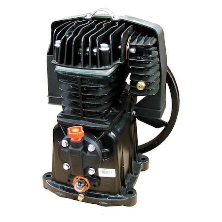 Rolair Air Compressor Pump, 2 hp, 4 hp, 1 Stage, 30 fl oz Oil Capacity, 2 Cylinder PMP12MK113GR
