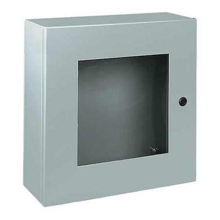 Wiegmann 1/4 Turn Latch Electrical Enclosures, 20 in H, 8 in D, 20 in W, 12, 13, 3R, 4, Steel N412202008WC