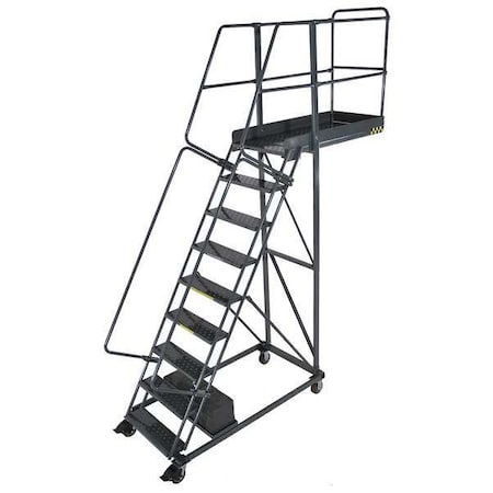 BALLYMORE 129 in H Steel Cantilever Rolling Ladder, 9 Steps CL-9-28