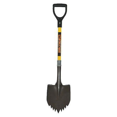 SEYMOUR MIDWEST Round Point Shovel, 40 in. Handle, 14 ga. 49632GR