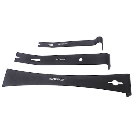 Westward Pry Bar, Curved, High Carbon Steel, 3pcs. 31MA23