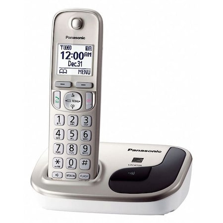 Panasonic Telephone, Cordless, Chmpgn Gold, 1 Handset KX-TGD210N