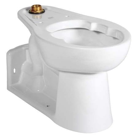 American Standard Toilet Bowl, 1.1 to 1.6 gpf, Flushometer, Floor with Back Outlet Mount, Elongated, White 3696001.020