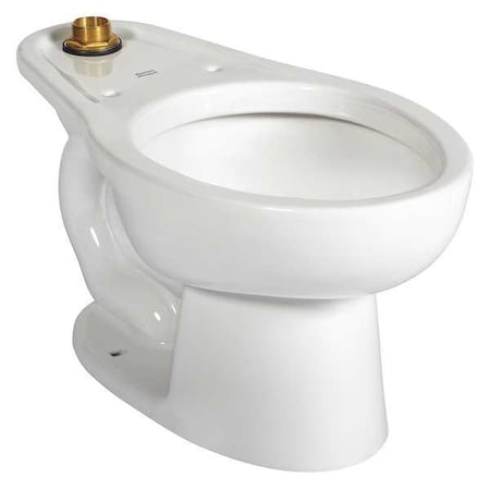 American Standard Toilet Bowl, 1.28 to 1.6 gpf, Flushometer, Floor Mount, Elongated, White 2599001.020