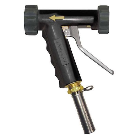 Sani-Lav Spray Nozzle, 3/4" Female, 150 psi, 5.3 gpm, Black N81B20