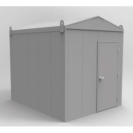 Porta-King Steel Outdoor Storage Building, Gray ES810SS