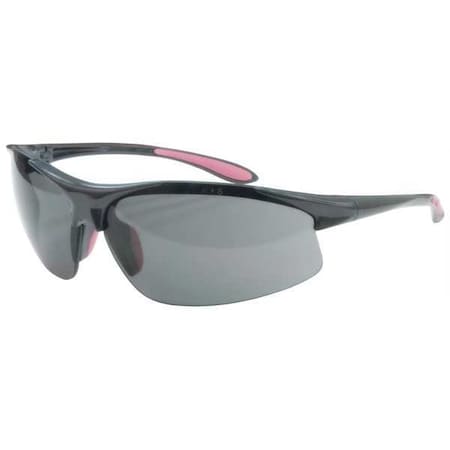 Deltaplus Girl Power at Work, Safety Glasses, Anti-Scratch, Gray Lens, Gray Frame, Half-Frame 18623