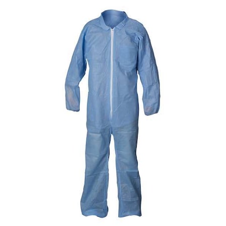 Condor Condor Coverall, Basic SMS, 1.5 oz Fabric Weight, Blue, Size 4Xl Inseam 32 in 31TU71