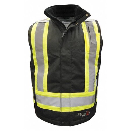 Viking Flame Resistant Surveyor Vest, Black, XL 3995FRW-XL