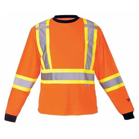 VIKING Viking Safety Poly/Cotton LS T-Org 6015O-XXXXL