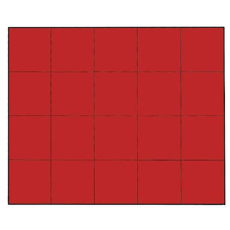 Magna Visual Magnetic Squares, 3/4 In. W, Red, PK20 FI-223