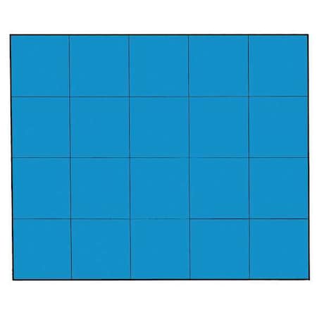 Magna Visual Magnetic Squares, 3/4 In. W, Blue, PK20 FI-225