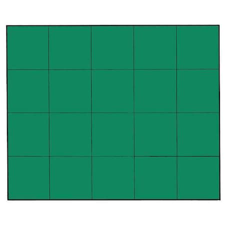 Magna Visual Magnetic Squares, 3/4 In. W, Green, PK20 FI-226