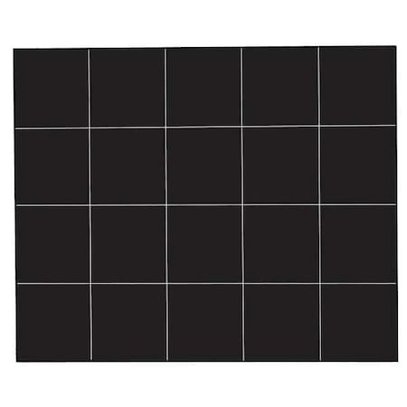 Magna Visual Magnetic Squares, 3/4 In. W, Black, PK20 FI-227