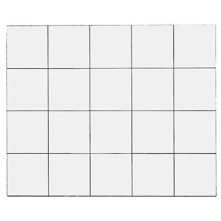Magna Visual Magnetic Squares, 3/4 In. W, White, PK20 FI-221