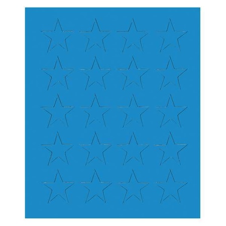 Magna Visual Magnetic Stars, 3/4 In. W, Blue, PK20 FI-525
