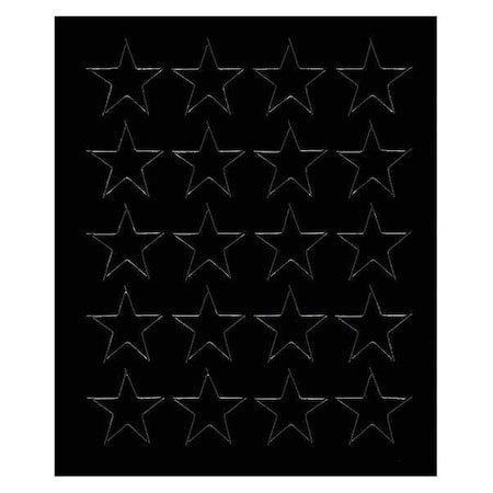 Magna Visual Magnetic Stars, 3/4 In. W, Black, PK20 FI-527