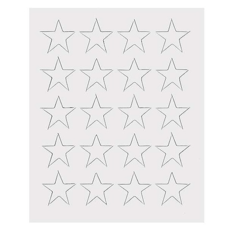 Magna Visual Magnetic Stars, 3/4 In. W, White, PK20 FI-521