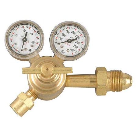 Radnor Purge Regulator, Nitrogen, Single Stage, 0.965"-14 Inlet, 5/8"-18 Outlet, 2 to 40 psi RAD64003043