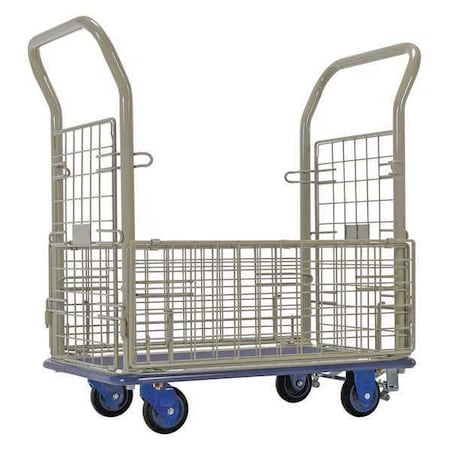 Vestil Low Noise Steel Platform Truck With Side Nets/Foot Brake 330 lb 18x27 TRS-1827-M-FB