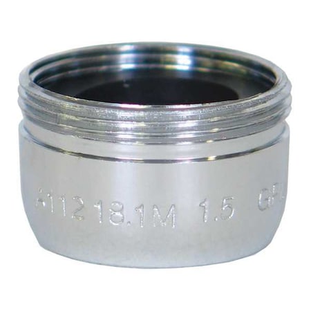 Kissler 1.5 gpm Outlet, 15/16"-27, 55/64"-27 Thread Size, Chrome, Metal AB83-1000