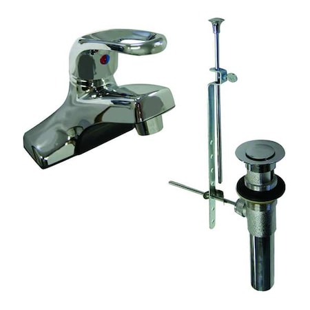 Dominion Faucets Manual Low Arc Bathroom Faucet, 4.3" Mount, Chrome 2 Hole 77-1181