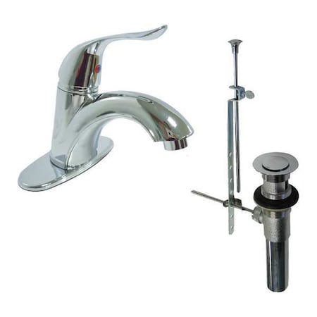 Dominion Faucets Manual Low Arc Bathroom Faucet, Single Hole Mount, Chrome 1 Hole 77-1903
