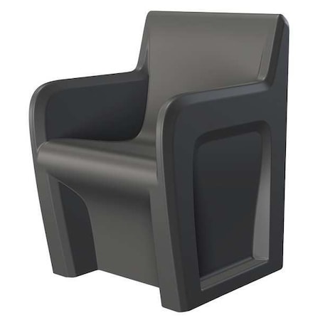 CORTECH BlackArm Chair, 24"W24"L33"H, Fixed, PolyethyleneSeat, SentinelSeries 106484BK