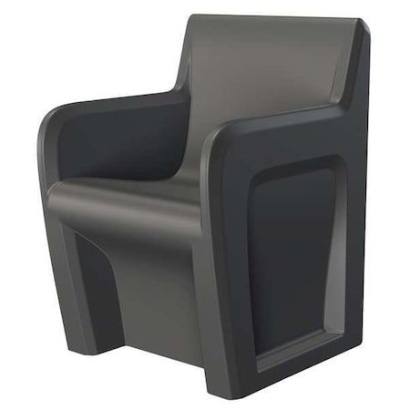 Cortech Sentinel Arm Chair, Black Seat, Black Back, 24" W 24" L 33" H, Fixed, Polyethylene Seat 106484BK