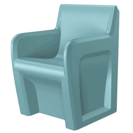 CORTECH Blue, Gray Arm Chair, 24" W 24" L 33" H, Fixed, Polyethylene Seat, Sentinel Series 106484BG