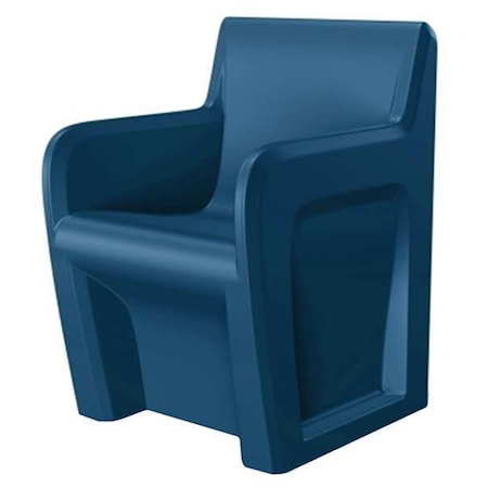 CORTECH Slate Blue Arm Chair, 24" W 24" L 33" H, Fixed, Polyethylene Seat, Sentinel Series 106484SB