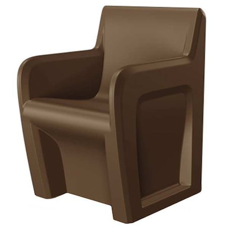 CORTECH BrownArm Chair, 24"W24"L33"H, Fixed, PolyethyleneSeat, SentinelSeries 106484BN