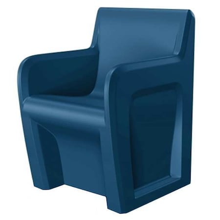 CORTECH Slate BlueArm Chair, 24"W24"L33"H, Fixed, PolyethyleneSeat, SentinelSeries 106484SBS