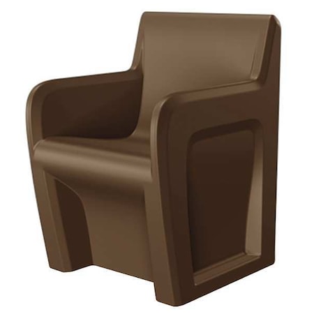 CORTECH BrownArm Chair, 24"W24"L33"H, Fixed, PolyethyleneSeat, SentinelSeries 106484BNS