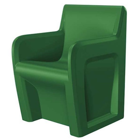 Cortech Sentinel Arm Chair, Green Seat, Green Back, 24" W 24" L 33" H, Fixed, Polyethylene Seat 106484GNS