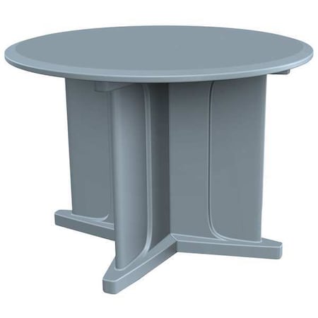 Cortech Circle Table, 42 in W, 42 in L, 31 in H, Polyethylene Top, Blue Gray 66749BG