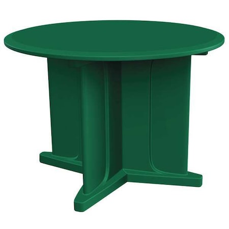 Cortech Circle Table, 42 in W, 42 in L, 31 in H, Polyethylene Top, Green 66749GN