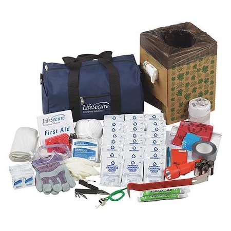 Lifesecure Emergency Kit, Nylon 97 Components, 10 People Served 10100