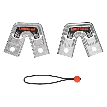 Little Giant Ladders Trestle Brackets, 300 lb., Aluminum Mill 26044