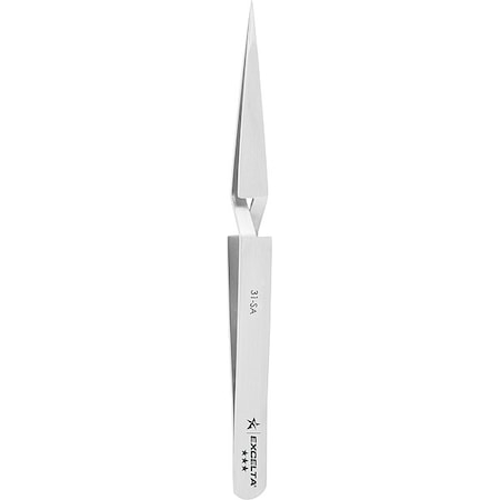 Excelta Tweezers, SS, 5" L, Straight, Point 31-SA