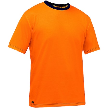 Bisley High-Visibility Shirt, Cotton, Polyester, Orange, S 310M1118-O/S