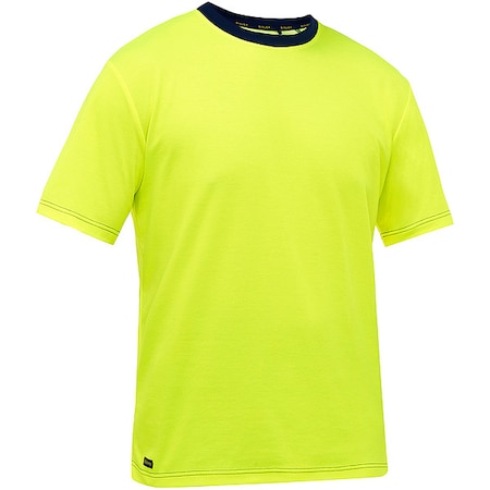 Bisley High-Visibility Shirt, Cotton, Polyester, Yellow, 3XL 310M1118-Y/3X