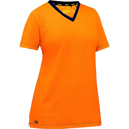 Bisley High-Visibility Shirt, Cotton, Polyester, Orange, 3XL 310W1118-O/3X