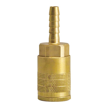 Breco Socket, ARO Interchange, Hose Barb, Br, 1/4" B-2OS3-B