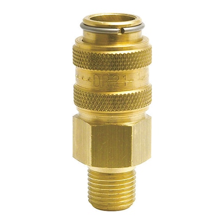 Breco Socket, Dr Series, MPT, Brass, 1/8" DR21-1M