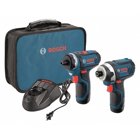 Bosch Cordless Combination Kit, 2 Tools, 12.0V CLPK27-120+BAT415+GLI12V-300N
