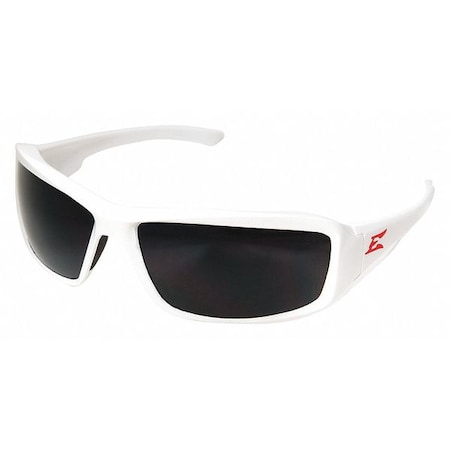 EDGE EYEWEAR XB146-E5, Brazeau Torque Safety Glasses With White Frame And Smoke Lens (Pack-6)