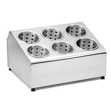 Tablecraft Flateware Holders, SS, 6 Compartments 7062