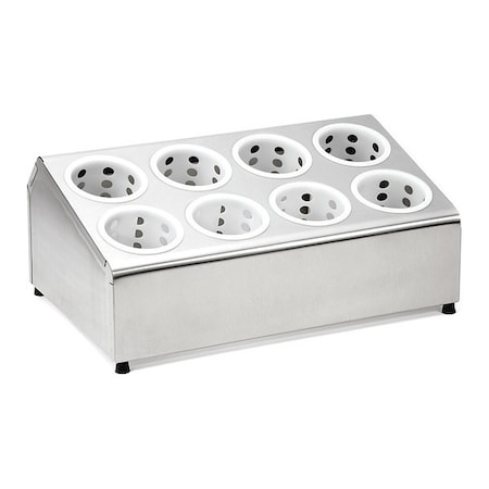 Tablecraft Flateware Holders, SS, 8 Compartments 7082