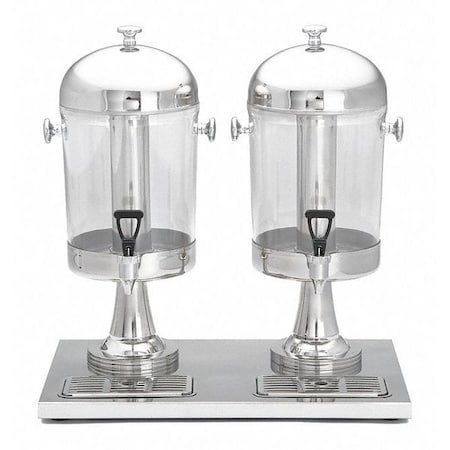 Tablecraft Beverage Dispenser, Double, SS 72